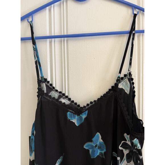 NWT The Kooples 90’s Slip Dress Black Blue Floral US "2" M Grunge ASO THE TALK - Picture 7 of 14